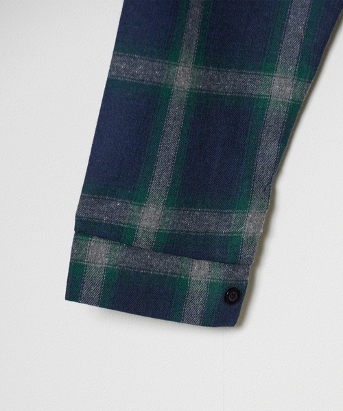 Chick(チック)の「Check Short Shirt / チェックショート丈シャツ(シャツ/ブラウス・レディース・ネイビー系/ブラック系/グリーン・FREE)」の18枚目の写真