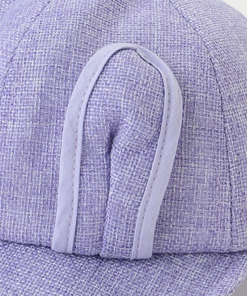 petit main（プティマイン）の「耳つきキャップ（キャップ・キッズ・アイボリー/ラベンダー/オフホワイト・52cm/54cm/50cm）」の6枚目の写真