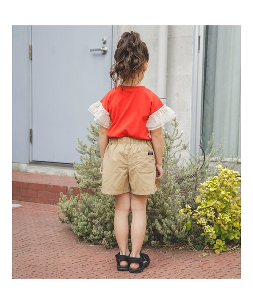 BREEZE（ブリーズ）の「チュールフリルTシャツ（Tシャツ/カットソー・キッズ・レッド/サックスブルー/チャコール・90/100/110/120/80/130/140）」の5枚目の写真