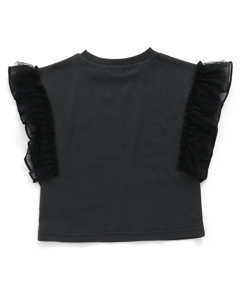 BREEZE（ブリーズ）の「チュールフリルTシャツ（Tシャツ/カットソー・キッズ・レッド/サックスブルー/チャコール・90/100/110/120/80/130/140）」の9枚目の写真
