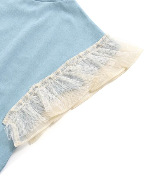 BREEZE（ブリーズ）の「チュールフリルTシャツ（Tシャツ/カットソー・キッズ・レッド/サックスブルー/チャコール・90/100/110/120/80/130/140）」の13枚目の写真