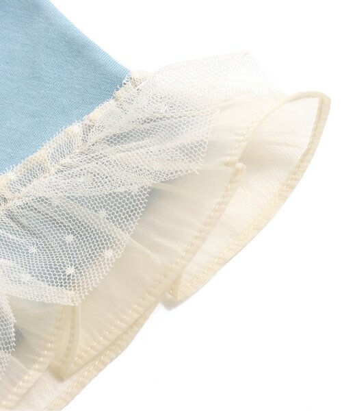 BREEZE（ブリーズ）の「チュールフリルTシャツ（Tシャツ/カットソー・キッズ・レッド/サックスブルー/チャコール・90/100/110/120/80/130/140）」の14枚目の写真