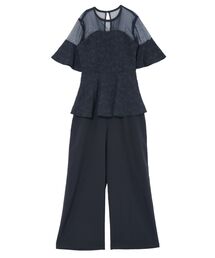 LAGUNAMOON（ラグナムーン）の「LADYジャガードペプラムパンツドレス（パンツドレス）」