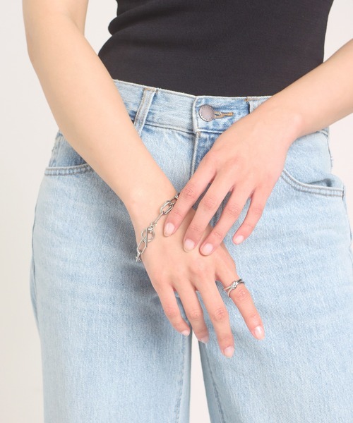 LHME(エルエイチエムイー)の「LHME オーバルチェーンブレスレット/ハーフダブル/サージカルステンレス316L(金属アレルギー対応)(ブレスレット・レディース・ゴールド/シルバー・ONE SIZE)」の22枚目の写真