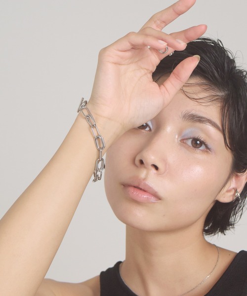 LHME(エルエイチエムイー)の「LHME オーバルチェーンブレスレット/ハーフダブル/サージカルステンレス316L(金属アレルギー対応)(ブレスレット・レディース・ゴールド/シルバー・ONE SIZE)」の21枚目の写真