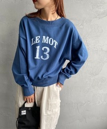 [LA HUTTE/ラ ユット] 別注 前後2WAY ナンバーロゴプリントスウェット