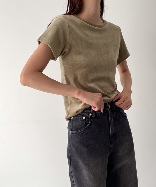 ◆ベロアＴシャツ セール】 クラッシュベロアTシャツ （Tシャツ）｜TOMORROWLAND