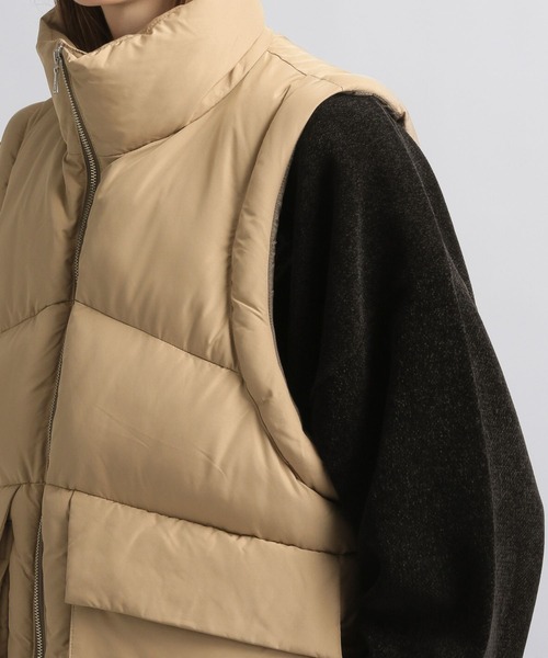 HARE(ハレ)の「エアサーマルZIPパフベスト(HARE)(ダウンベスト・メンズ・ブラック/ベージュ/グレー・SMALL/MEDIUM)」の12枚目の写真