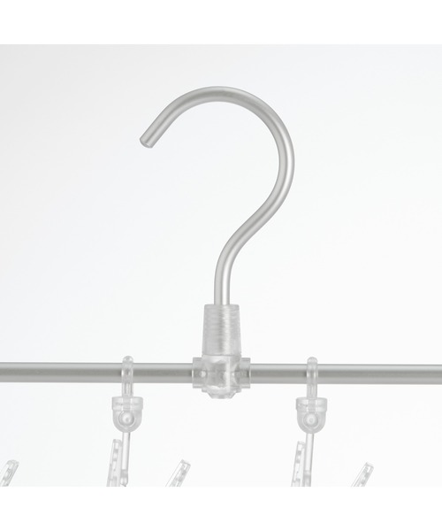 無印良品（ムジルシリョウヒン）の「アルミ直線ハンガー　約幅３５ｃｍ・６ピンチ（ランドリーグッズ・メンズ・シルバー・FREE）」の3枚目の写真