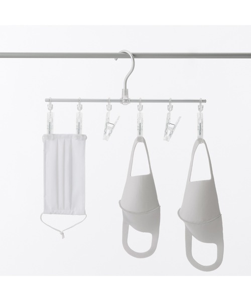 無印良品（ムジルシリョウヒン）の「アルミ直線ハンガー　約幅３５ｃｍ・６ピンチ（ランドリーグッズ・メンズ・シルバー・FREE）」の12枚目の写真