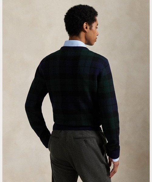 POLO RALPH LAUREN(ポロ ラルフ ローレン)の「プラッド ウォッシャブル ウール セーター(ニット/セーター・メンズ・グリーン・M/XXL/XL/XS/L/S)」の6枚目の写真