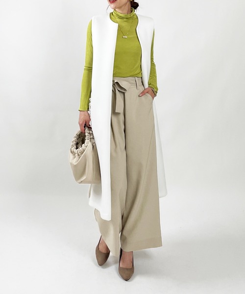 PICCIN（ピッチン）の「シャイニータートルネックカットソー（Tシャツ/カットソー・レディース・オリーブ/ブラック/オフホワイト・M）」の19枚目の写真