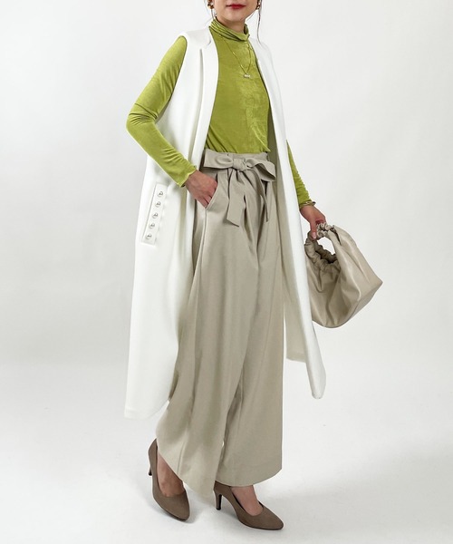 PICCIN（ピッチン）の「シャイニータートルネックカットソー（Tシャツ/カットソー・レディース・オリーブ/ブラック/オフホワイト・M）」の20枚目の写真