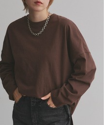 ラウンドスリット チュニック ロングTシャツ