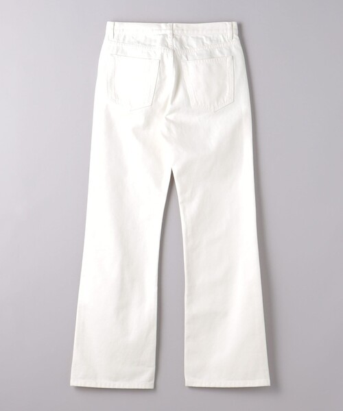 husbands white flared high waised jeans