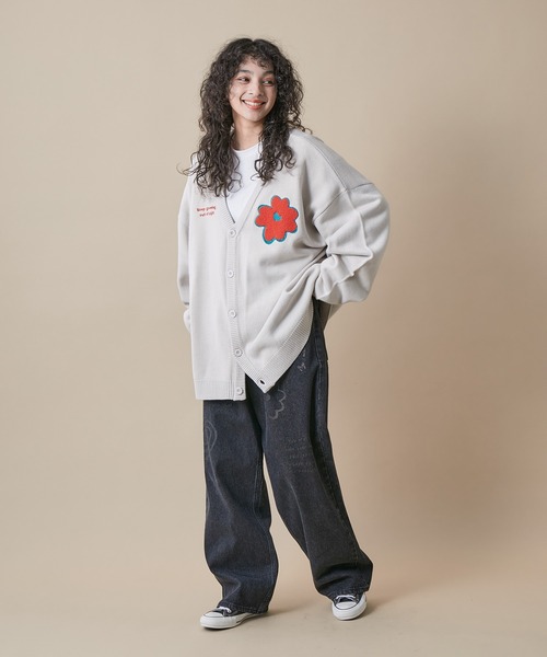 re_k by JUNRED（レクバイジュンレッド）の「re_k by JUNRED / サガラフラワールーズシルエットカーディガン（カーディガン/ボレロ・メンズ・チャコールグレー/ブラウン/ライトグレー・S/M/L）」の13枚目の写真