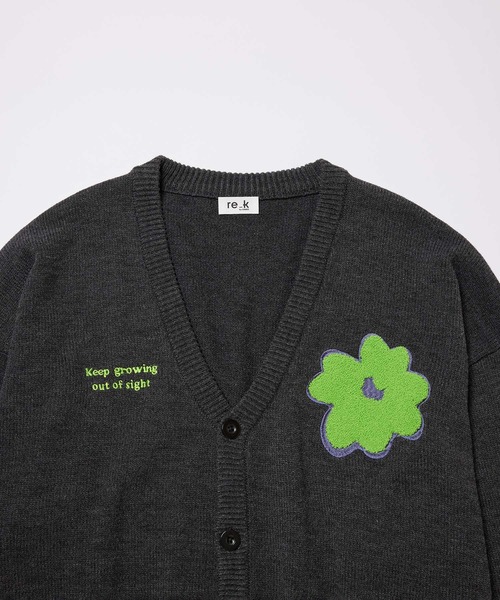 re_k by JUNRED（レクバイジュンレッド）の「re_k by JUNRED / サガラフラワールーズシルエットカーディガン（カーディガン/ボレロ・メンズ・チャコールグレー/ブラウン/ライトグレー・S/M/L）」の19枚目の写真