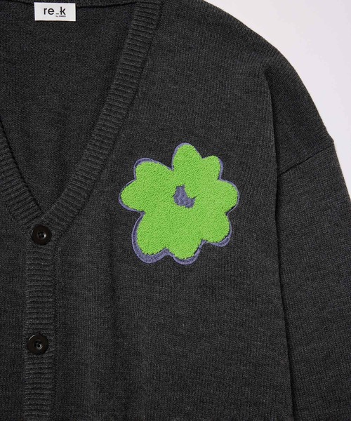 re_k by JUNRED（レクバイジュンレッド）の「re_k by JUNRED / サガラフラワールーズシルエットカーディガン（カーディガン/ボレロ・メンズ・チャコールグレー/ブラウン/ライトグレー・S/M/L）」の21枚目の写真