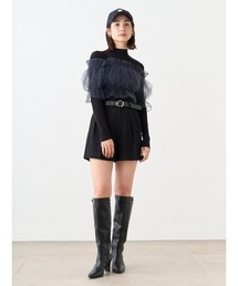 SNIDEL | ベルト付きタックハーフパンツ(その他パンツ)