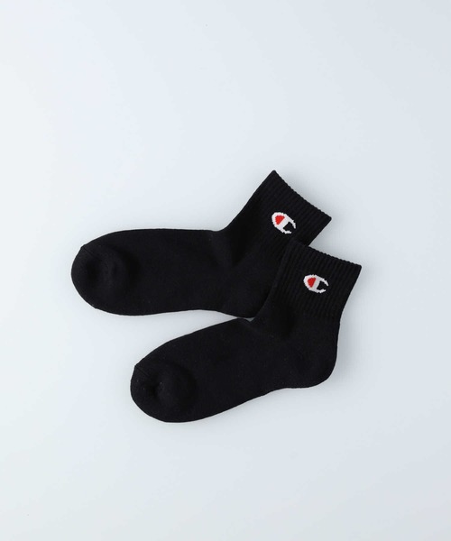 Champion(チャンピオン)の「【Champion】ハーフパイル3ソックスQムジソックス(ソックス/靴下・メンズ・オフホワイト/ブラック・M/L)」の4枚目の写真