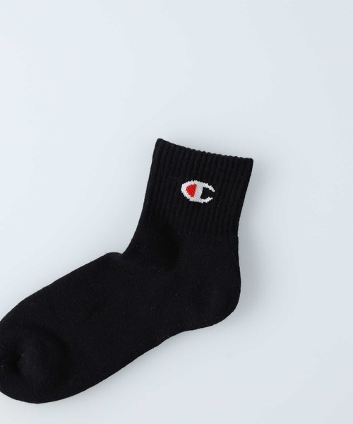 Champion(チャンピオン)の「【Champion】ハーフパイル3ソックスQムジソックス(ソックス/靴下・メンズ・オフホワイト/ブラック・M/L)」の5枚目の写真