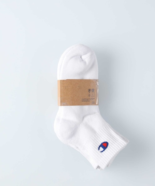 Champion(チャンピオン)の「【Champion】ハーフパイル3ソックスQムジソックス(ソックス/靴下・メンズ・オフホワイト/ブラック・M/L)」の11枚目の写真