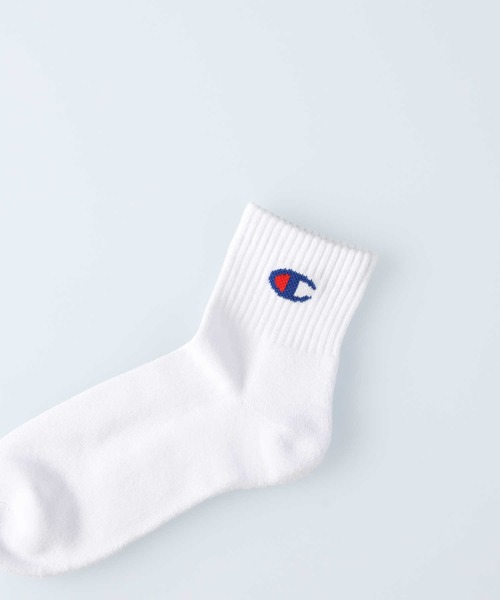 Champion(チャンピオン)の「【Champion】ハーフパイル3ソックスQムジソックス(ソックス/靴下・メンズ・オフホワイト/ブラック・M/L)」の9枚目の写真