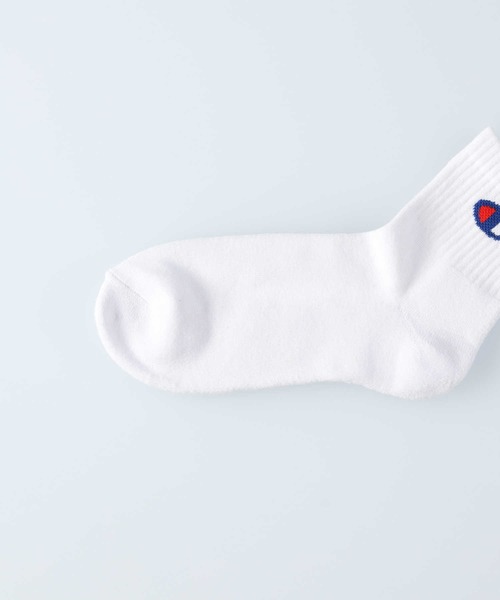 Champion(チャンピオン)の「【Champion】ハーフパイル3ソックスQムジソックス(ソックス/靴下・メンズ・オフホワイト/ブラック・M/L)」の8枚目の写真