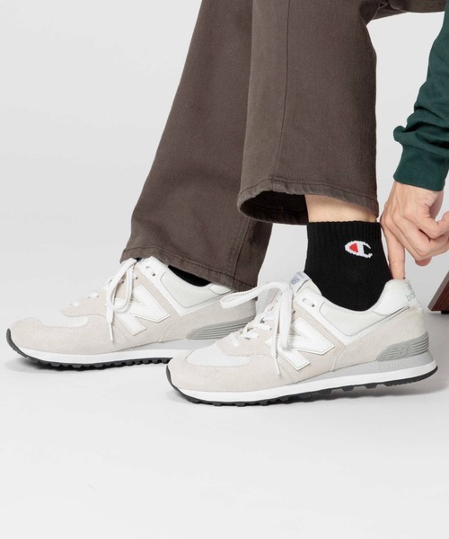 Champion(チャンピオン)の「【Champion】ハーフパイル3ソックスQムジソックス(ソックス/靴下・メンズ・オフホワイト/ブラック・M/L)」の15枚目の写真