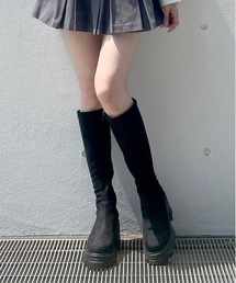 タンクソール厚底ロングブーツ