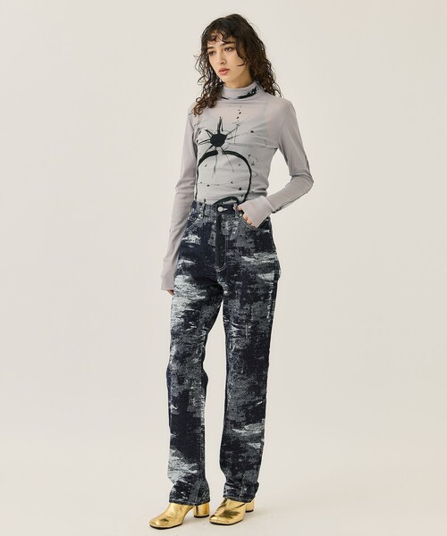 CYCLE(サイクル)の「【Cycle/サイクル 】Mayte × Cycle THE EMPRESS TAROT SKIN TOPS(Tシャツ/カットソー・レディース・グレー・FREE)」の3枚目の写真