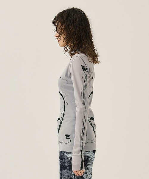 CYCLE(サイクル)の「【Cycle/サイクル 】Mayte × Cycle THE EMPRESS TAROT SKIN TOPS(Tシャツ/カットソー・レディース・グレー・FREE)」の5枚目の写真