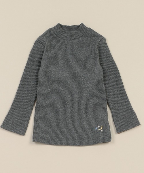 sense of wonder（センスオブワンダー）の「テレコハイネック長袖Ｔシャツ（Tシャツ/カットソー・キッズ・ネイビー/ラベンダー/チャコール/キナリ・100cm/120cm/130cm/90cm/110cm）」の2枚目の写真