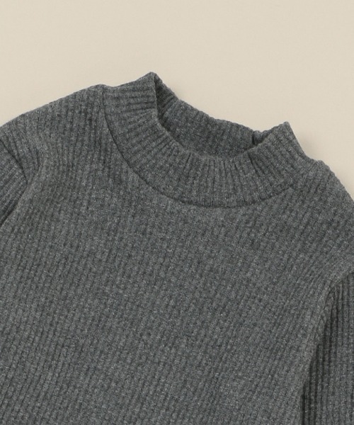 sense of wonder（センスオブワンダー）の「テレコハイネック長袖Ｔシャツ（Tシャツ/カットソー・キッズ・ネイビー/ラベンダー/チャコール/キナリ・100cm/120cm/130cm/90cm/110cm）」の9枚目の写真