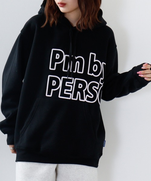 PERSON'S(パーソンズ)の「PERSON'S 裏起毛プリントプルパーカー(パーカー・メンズ・ホワイト/杢グレー/ブラック・LL/3L/4L/L/M)」の3枚目の写真