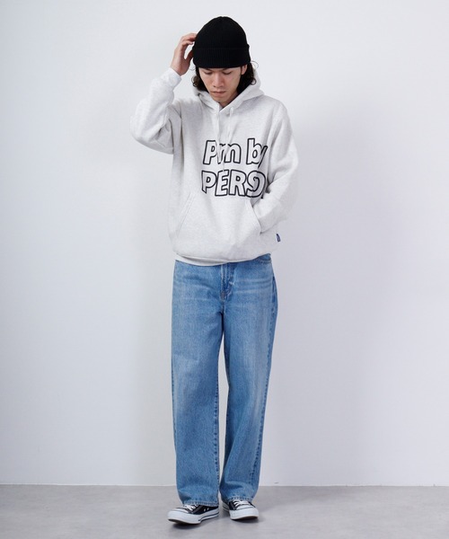 PERSON'S(パーソンズ)の「PERSON'S 裏起毛プリントプルパーカー(パーカー・メンズ・ホワイト/杢グレー/ブラック・LL/3L/4L/L/M)」の9枚目の写真