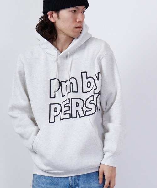 PERSON'S(パーソンズ)の「PERSON'S 裏起毛プリントプルパーカー(パーカー・メンズ・ホワイト/杢グレー/ブラック・LL/3L/4L/L/M)」の6枚目の写真