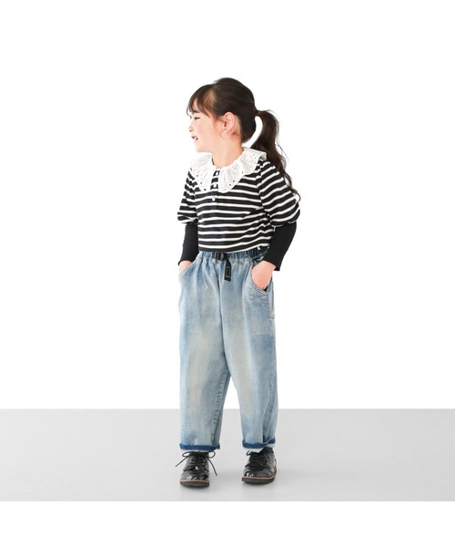 L.COPECK（エルコペック）の「ニット風デニムバルーンパンツ（デニムパンツ・キッズ・その他/ストライプ/ネイビー/ブラック・140cm/110cm/120cm/130cm/100cm）」の20枚目の写真