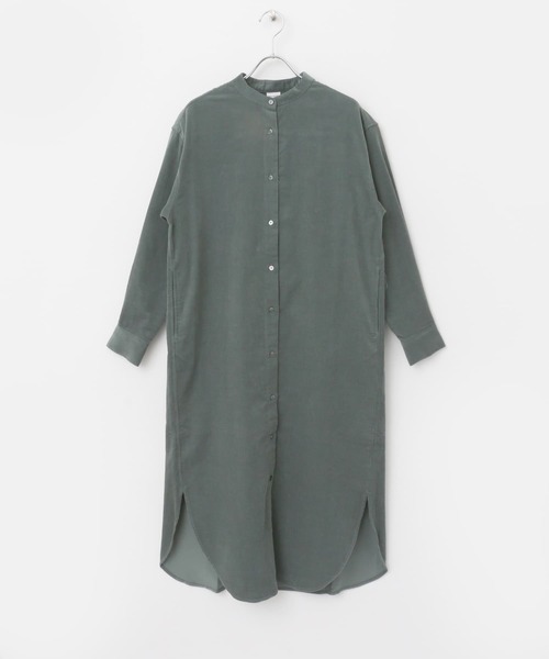 セール】『UR TECH』コーデュロイシャツワンピース（シャツワンピース