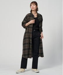 【BACK NUMBER】チェック柄長袖シャツワンピース