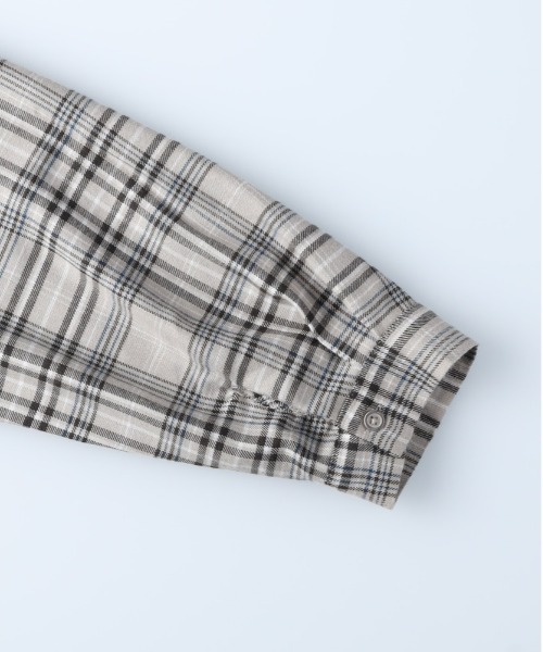 BACK NUMBER(バックナンバー)の「【BACK NUMBER】チェック柄長袖シャツワンピース(シャツワンピース・レディース・ブラック/ベージュ・L/M)」の15枚目の写真