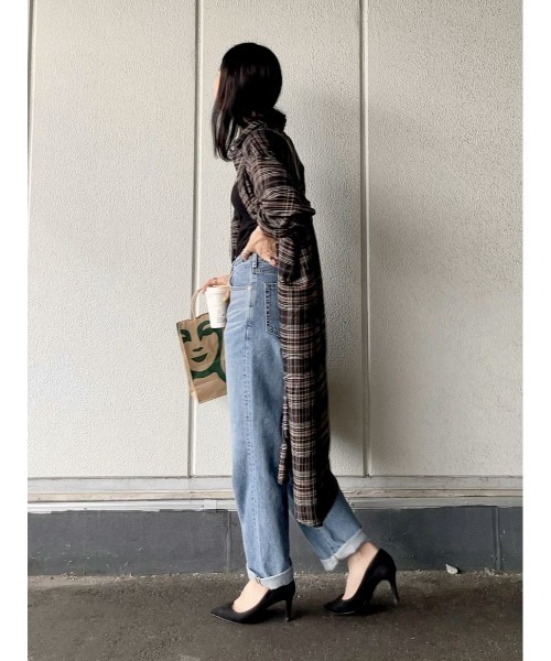 BACK NUMBER(バックナンバー)の「【BACK NUMBER】チェック柄長袖シャツワンピース(シャツワンピース・レディース・ブラック/ベージュ・L/M)」の18枚目の写真