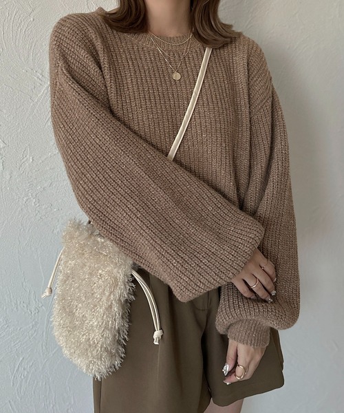 apres jour clair(アプレジュールクレア)の「【apres jour clair】バッグリボンニットチュニック【ZOZOTOWN限定アイテム】(ニット/セーター・レディース・オレンジ/モカ/アイボリー・フリー/X-LARGE)」の13枚目の写真