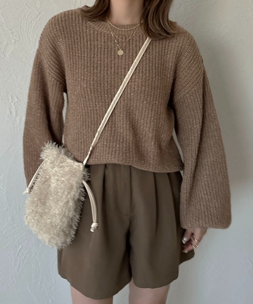 apres jour clair(アプレジュールクレア)の「【apres jour clair】バッグリボンニットチュニック【ZOZOTOWN限定アイテム】(ニット/セーター・レディース・オレンジ/モカ/アイボリー・フリー/X-LARGE)」の16枚目の写真