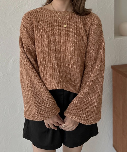 apres jour clair(アプレジュールクレア)の「【apres jour clair】バッグリボンニットチュニック【ZOZOTOWN限定アイテム】(ニット/セーター・レディース・オレンジ/モカ/アイボリー・フリー/X-LARGE)」の9枚目の写真