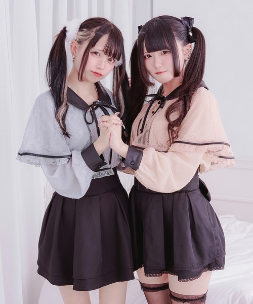 Pal elfy（パルエルフィー）の「異素材ケープトップス（シャツ