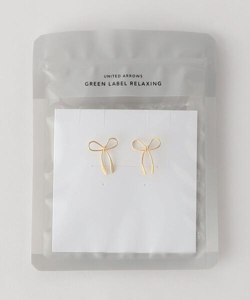green label relaxing(グリーンレーベルリラクシング)の「ラインリボン ピアス(ピアス(両耳用)・レディース・ゴールド/シルバー・FREE)」の10枚目の写真
