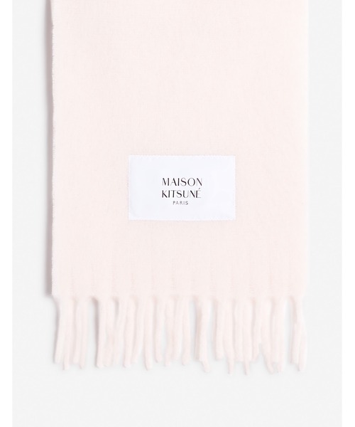 新品　タグ付き　MAISON KITSUNÉ メゾンキツネ ホワイト マフラー BABY ALPACA PLAIN SCARF（マフラー）｜Maison Kitsune（メゾンキツネ