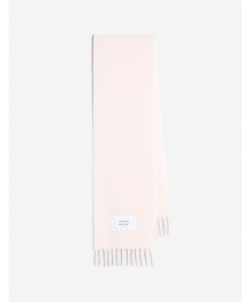 Maison Kitsune(メゾンキツネ)の「BABY ALPACA PLAIN SCARF(マフラー・メンズ・スカイブルー系/アイボリー/ベージュ/ベビーピンク/レッド/グレイッシュブルー/モスグリーン/ピンク・U)」の13枚目の写真
