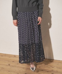 audrey and john wad（オードリーアンドジョンワッド）の「異素材切替ランダムプリーツスカート（スカート・レディース）」